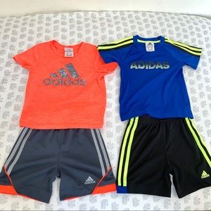 2T Adidas T-shirt and Shorts Set Bundle